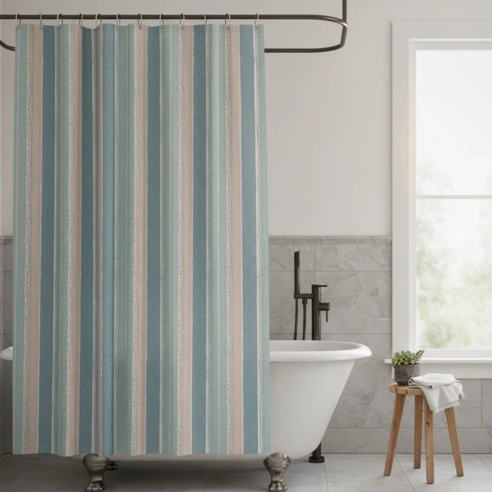 Wayfair Pastel Microdot Shower Curtain 70x72